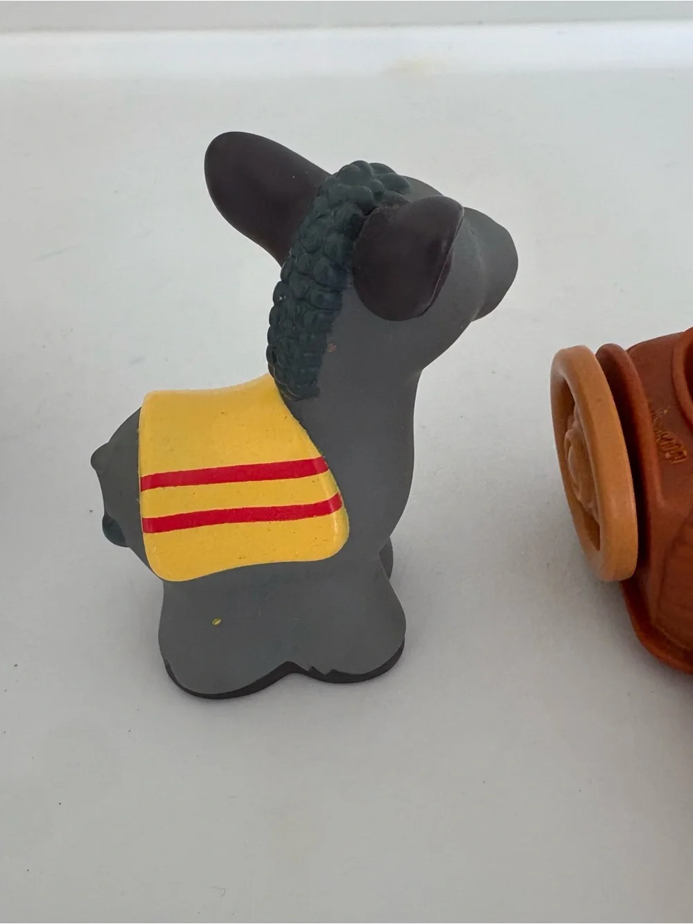 Fisher price little people nativity donkey with cart and hay